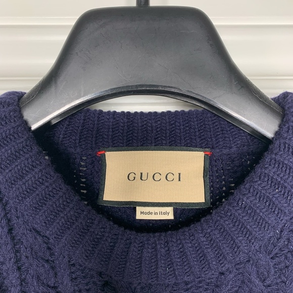 Gucci Navy Knit Sweater - Picture 2 of 10
